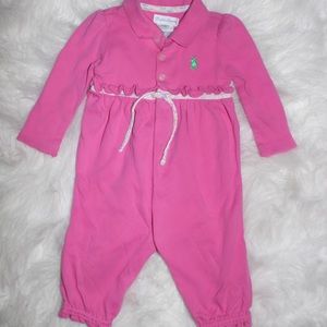 Pink Ralph Lauren Ruffle Coverall/Romper